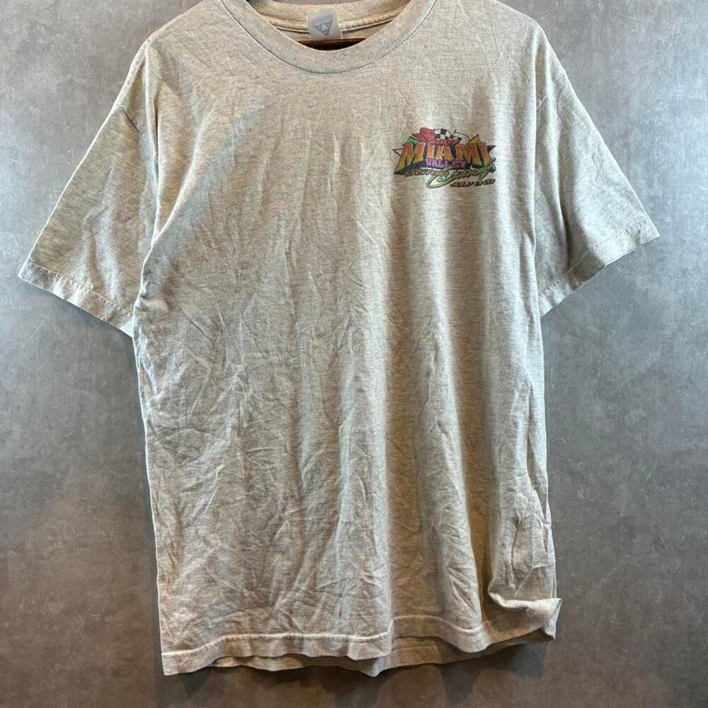 Unbranded Men's Grey and Cream T-shirt